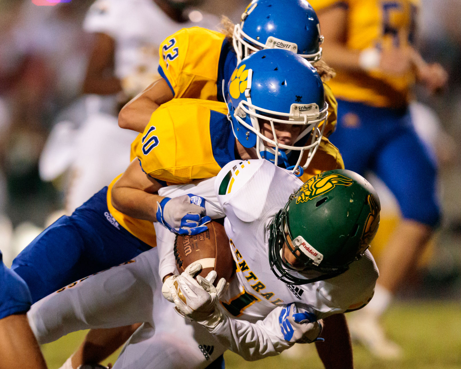 The Central Cabarrus Vikings shut out the Mount Pleasant Tigers 45-0.